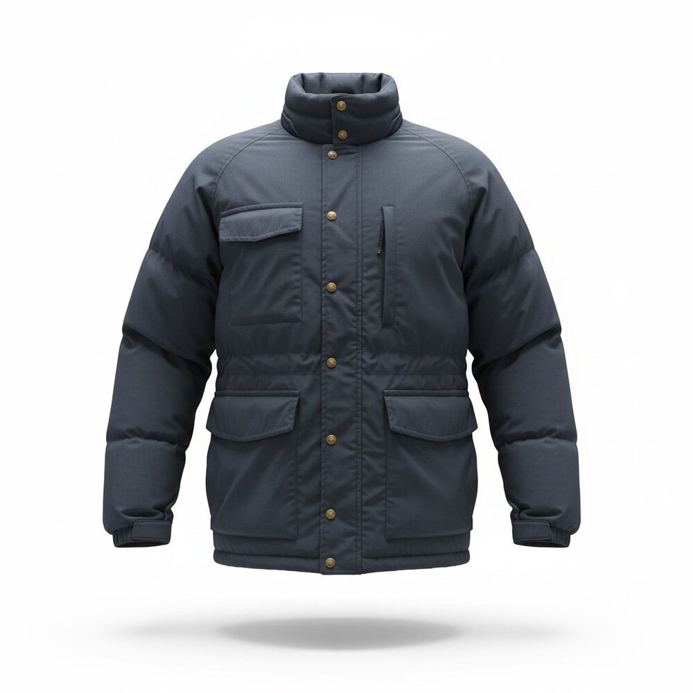 Share Eddie Bauer Premium Goose Down Soft Shell Puffer Blue Jacket Mens Sz Large